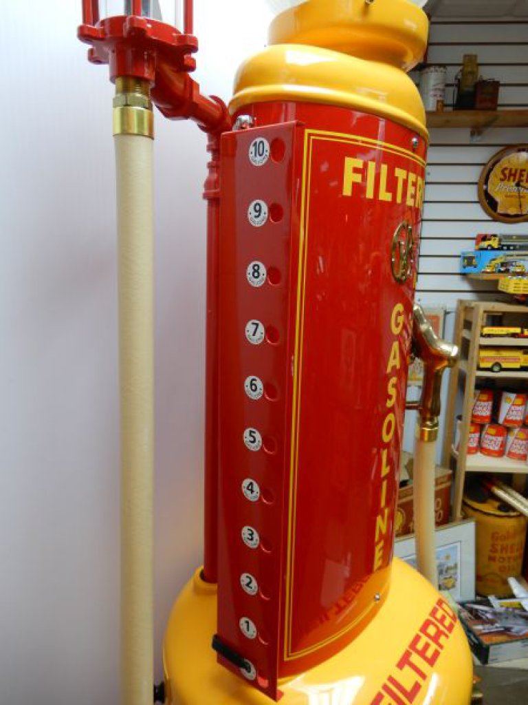 GILBERT & BARKER MODEL NO. 66 10 GAL GAS PUMP PROFESSIONALLY RESTORE TO