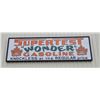 Image 1 : FRAMED SUPERTEST "WONDER" GASOLINE SSP SIGN EARLY GREEN RIM LEAF - KNOCKLESS AT THE REGULAR  PRICE -