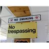 Image 2 : LOT OF 3 COLLECTOR SIGNS TEXACO SSP NO SMOKING- NO TRESPASSING SSP -  PHILLIPS 66 STICKER LOCATION: 