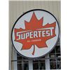 Image 2 : RARE ORIGINAL SUPERTEST STATION DSP SIGN & BRACKET SPACE FOR STATION NAME - SIGN & BRACKET 145" X 75