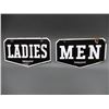 Image 1 : SUPERTEST LADIES & MEN PORC. WASHROOM SIGNS GSW - SCREEN PROCESS PATENT-  STAINING & EDGEWEAR  - 12 