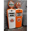 Image 1 : DOUBLE BENNETT GAS PUMP PROFESSIONALLY RESTORED TO SUPERTEST - LIGHTS UP