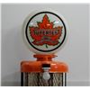 Image 2 : GILBERT & BARKER CLEAR VISION  10 GAL. GAS PUMP PROFESSIONALLY RESTORED SUPERTEST - WIRE CYLINDER  P