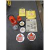 Image 1 : ASSORTMENT OF 10 SUPERTEST COLLECTIBLES PUMP PLATES - CLOCKS - CANS - FRAMED ADVERTISMENT  - PAPER B