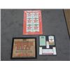 Image 1 : GROUPING OF SUPERTEST ADVERTISING FRAMED CARDBOARD CASE LOGO - FRAMED SERVICE TAGS &  BLOTTER - ONE 