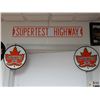 Image 1 : GROUPING OF 3 SUPERTEST SIGNS DSP PUMP PLATE - SSP PUMP PLATE - SUPERTEST  HIGHWAY SST EMBOSSED SIGN