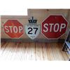 Image 1 : KINGS HWY 27 S/S ALUM SIGN & 2 STOP SIGNS ONE STOP SIGN IS REFLECTIVE LOCATION: UPPER LEFT