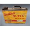 Image 1 : GOLDEN SHELL IMP. GAL. CAN CORRECT CAPS - STAINING & SURFACE RUST LOCATION: LOWER LEFT