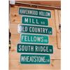 Image 1 : LOT OF 6 VARIOUS ALUMINUM STREET SIGNS  LOCATION: UPPER LEFT