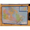 Image 2 : LOT OF 2 LAMINATED MAPS WORLD MAP - CANADA MAP 39" X 27" LOCATION: UPPER RIGHT