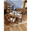 Image 1 : SET OF OAK TABLE, 6 CHAIRS, SIDEBOARD & HUTCH CHINA INCLUDED LOCATION: UPPER RIGHT
