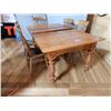 Image 2 : MAPLE TABLE & 5 OAK CHAIRS  LOCATION: UPPER LEFT
