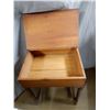 Image 2 : PINE SCHOOL DESK STORAGE UNDER LID - 24" X 20" 30 3/4" LOCATION: LOWER BACKROOM