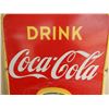 Image 2 : DRINK COCA-COLA SELF FRAMED SST SIGN 53" X 17 1/8" - FADING & WEAR
