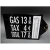 Image 1 : GAS PUMP PRICE SIGN- NOS METAL BODY - PLASTIC FRAME - 13 3/4" X 8 1/2" X 1  1/2" LOCATION: SUPERTEST