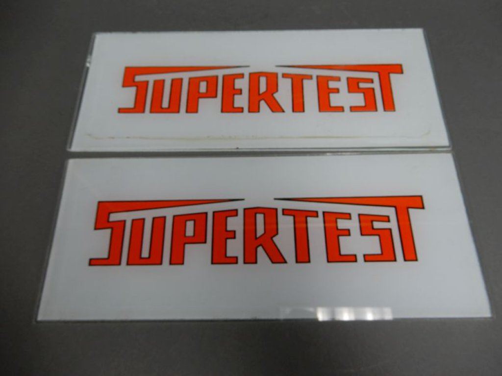 Super Test Sticker 2 SUPERTEST AD GLASS 12 3/8