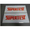 Image 1 : 2 SUPERTEST AD GLASS 12 3/8" X 5" LOCATION: SUPERTEST ROOM