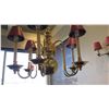 Image 8 : Candle Chandelier w/ Brass Base & 6 Shades