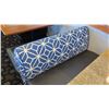 Image 8 : Upholstered Booth Seating Set w/Blue Geometric Backrest - S (32Lx40H) M (49Lx33H) - Tables not inclu