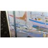 Image 8 : Framed Art: Sailboats at Dock - Gail Specknann 34" x 28"