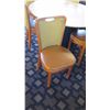 Image 8 : Marble White Round Table (54" dia) w/7 Textured Green Threadback Chairs, Padded Seats