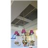 Image 2 : Candle Chandelier w/ Brass Base & 6 Shades