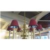 Image 8 : Candle Chandelier w/ Brass Base & 6 Shades