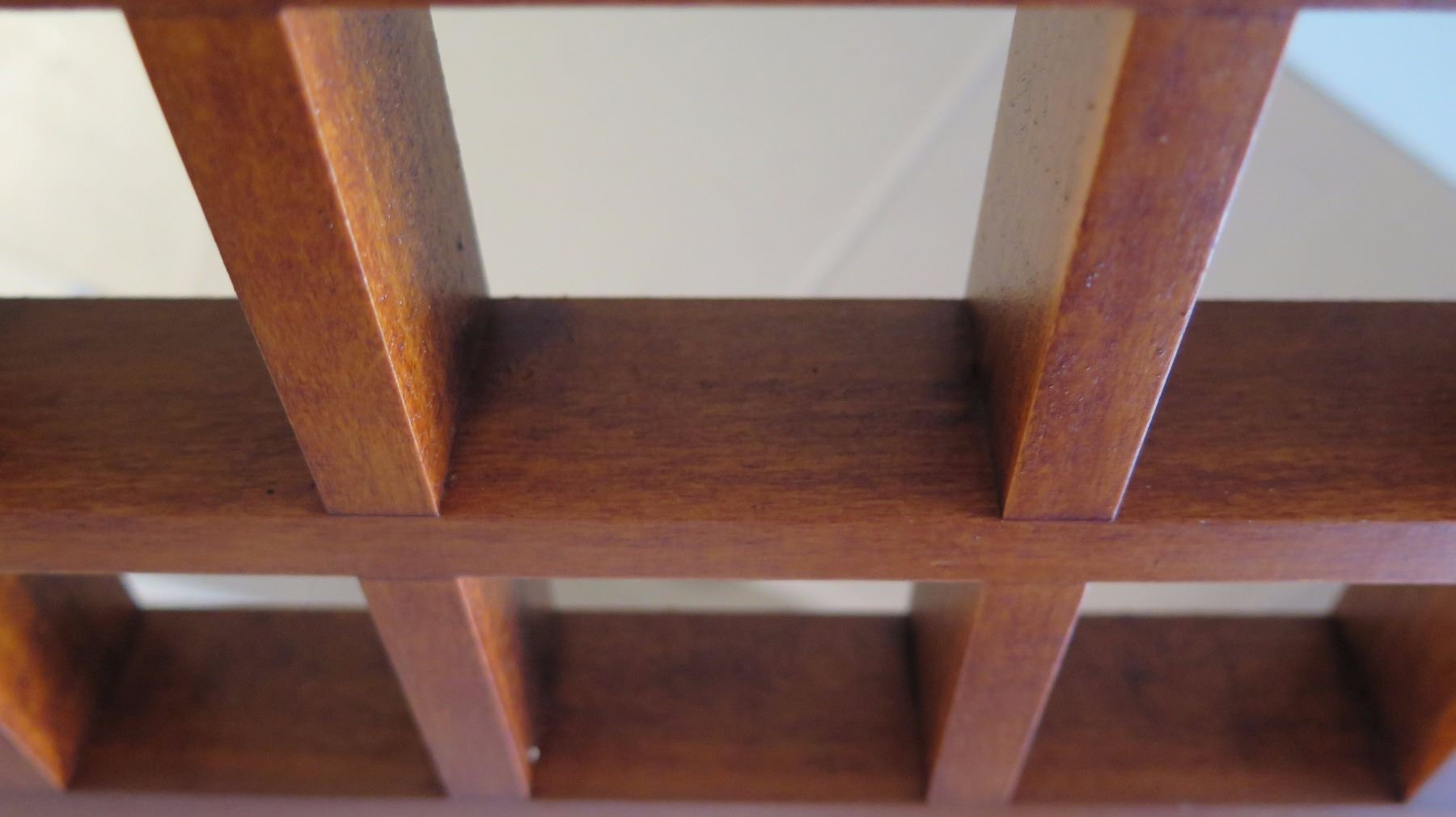 Rectangular Wooden Grid-Pattern Ceiling Panels w/White Trim (grid ...