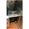 Image 2 : Stainless Sink w/Faucet, Sidesplash/Backsplash 19"x39"x36H