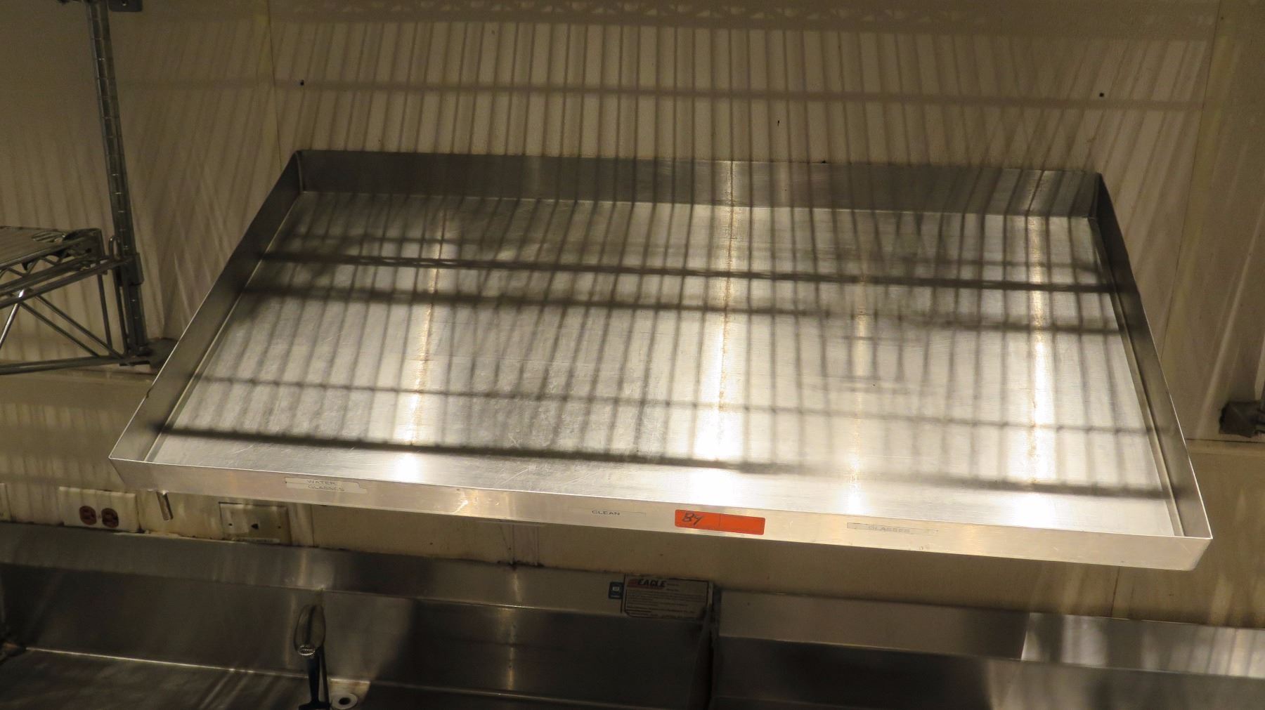 Wall Mount Slanted Rack Shelf - Stainless Steel 42