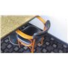 Image 2 : Rectangular Granite Table (46x29x28.5H) w/ 2 Mid-Century Wood Chairs 29.5" H, Upholstered