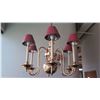 Image 2 : Candle Chandelier w/ Brass Base & 6 Shades