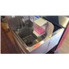 Image 2 : Stainless Steel Sink & Bin Combo w/Divider Panel 19x24x30"H