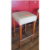 Image 8 : Qty 5 Wooden Bar Stools w/Upholstered Seats