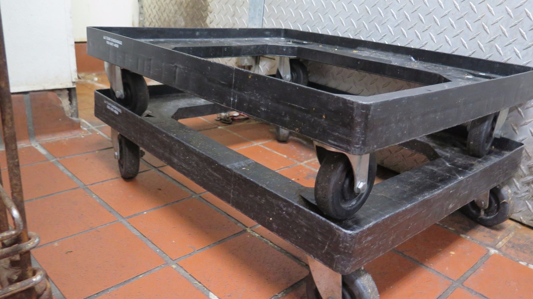 Qty 2 Rolling Platform Dolly (for stackable drying racks in Lot 175)