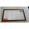 Image 1 : Framed Itinerary "Tour Around the World" 18" x 11"