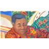 Image 8 : Large Mounted Canvas Painting: Hawaiian Restaurant Scene 81" x 75.5"