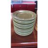 Image 2 : Large Lot of Ceramic Dinnerware (Plates) - Green (7.5" dia), Yellow (7.5" dia), White (9" dia)