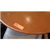 Image 2 : Round Wood Table (35" dia, 28.5 H) and 3 Wood-Frame Horseshoe Chairs
