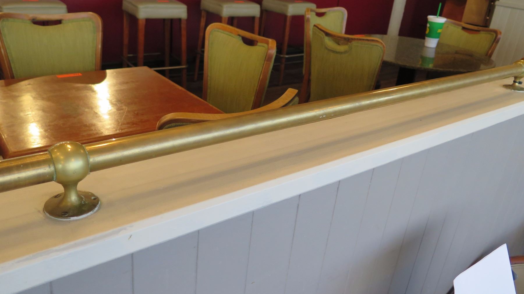 Brass Railing (Hand Rails) - Main piece approx. 21.5 ft, 2 segments 14 ...