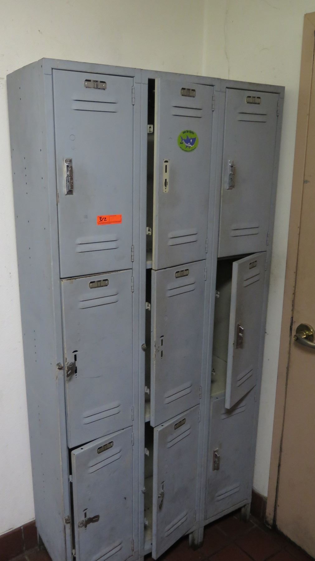 Employee Locker Unit - 9 Locker Compartments (36