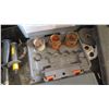 Image 8 : Contents of Drawer: Ridgid Tools, Hole Saw Drill Bits, Twist Drill Bits, Grinder Attachments, etc.