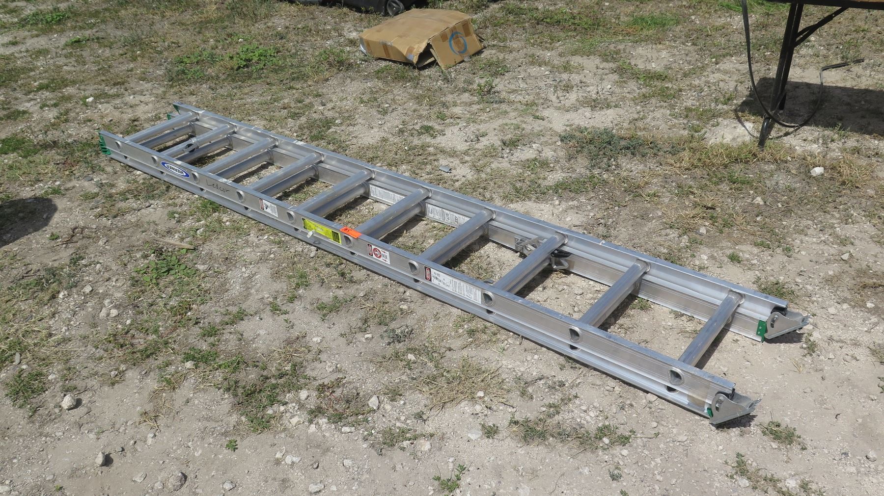 Werner D1220-2 Type II Aluminum 20' Extension Ladder - Oahu Auctions