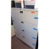 Image 1 : 4-Drawer Lateral File Cabinet (Cream Color)
