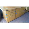 Image 2 : Modular Wood Desk System w/Matching 5-Drawer File Cabinet & Under-Desk File Drawers