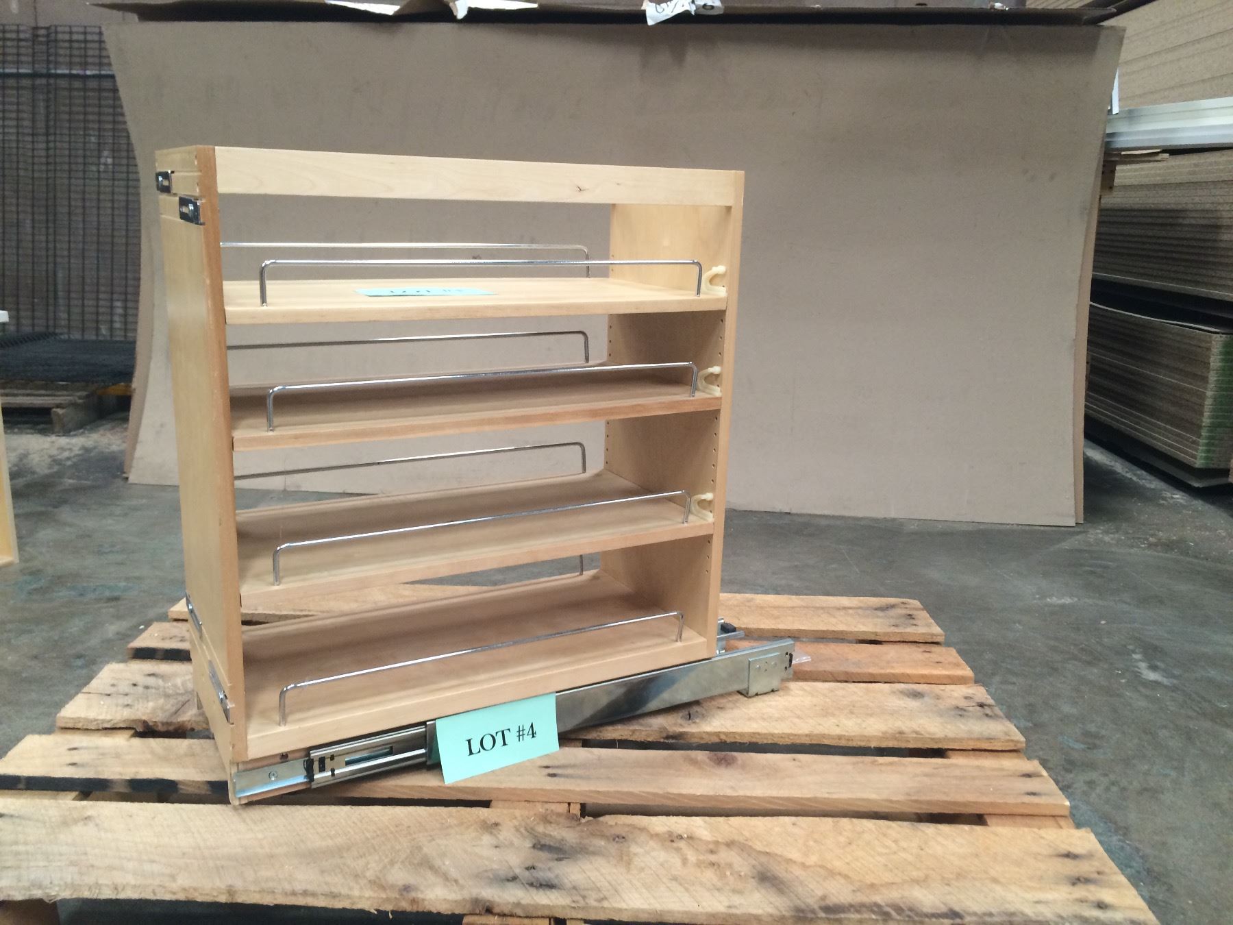 Image 1 new maple pullout spice rack 25h x 22 3