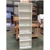 Image 1 : Vertical Freestanding Shelving Unit w/6 Shelves - White Plywood 25-1/2”w x 12”d x 92”h