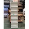 Image 1 : Vertical Freestanding Shelving Unit w/6 Shelves - White Plywood.  25-1/2”w x 12”d x 92”h