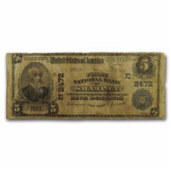 1902 Plain Back $5 Salamanca, NY, VG (CH#2472) RARE CURRENCY