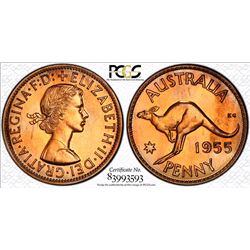 1955(m) Australian Penny - PCGS PR 65RD